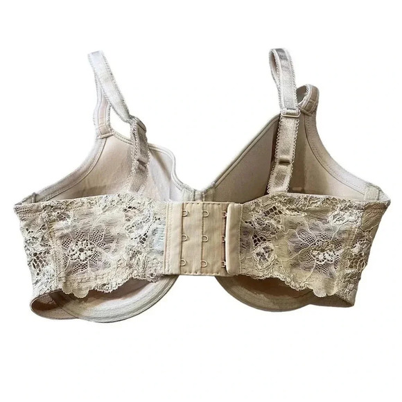 Wacoal Women's Lace T-Shirt Bra Beige Size 32DDD Seamless Padded - Picture 2 of 7